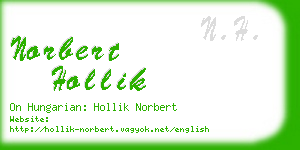 norbert hollik business card